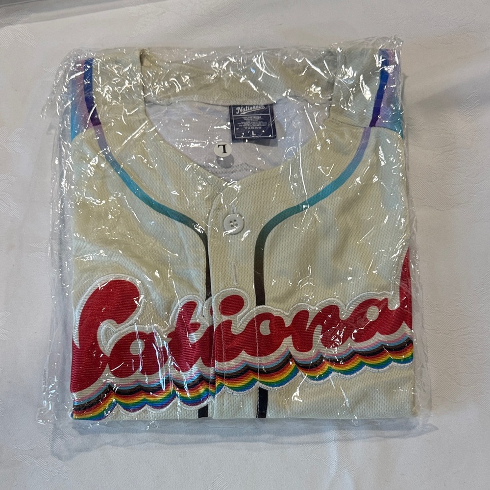 Mitchell & Ness Nationals Jersey with Rainbow Accents